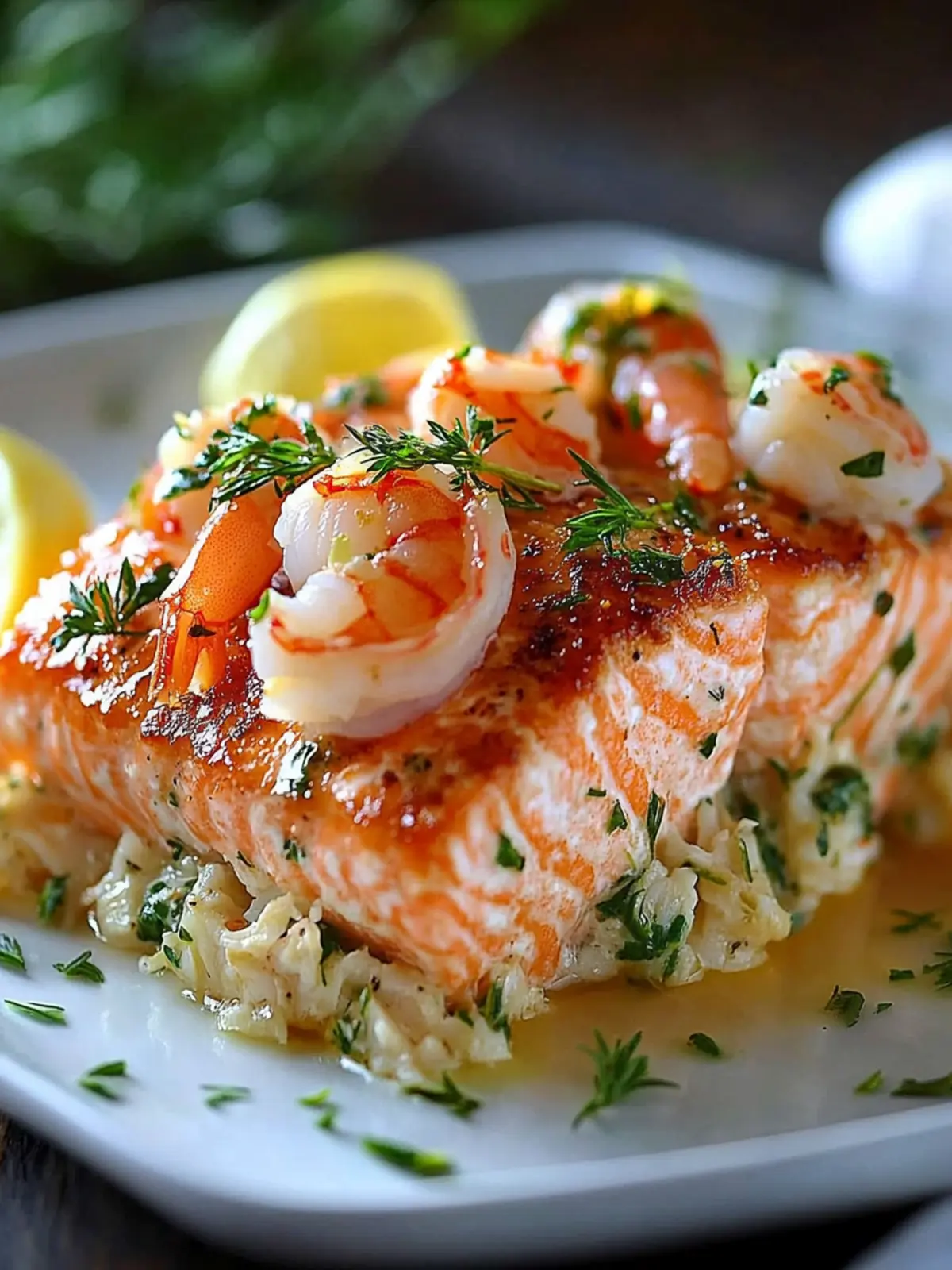 Elegant Crab Shrimp Stuffed Salmon