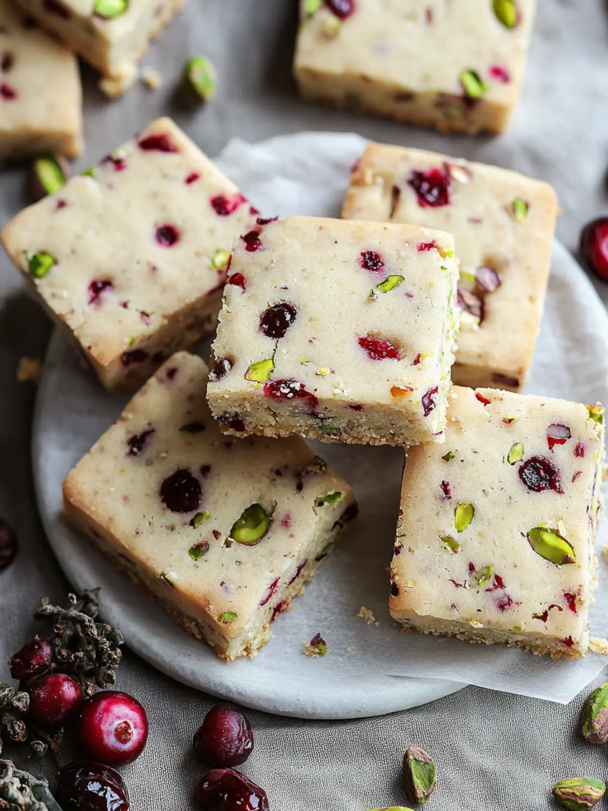 Cranberry Pistachio Shortbread
