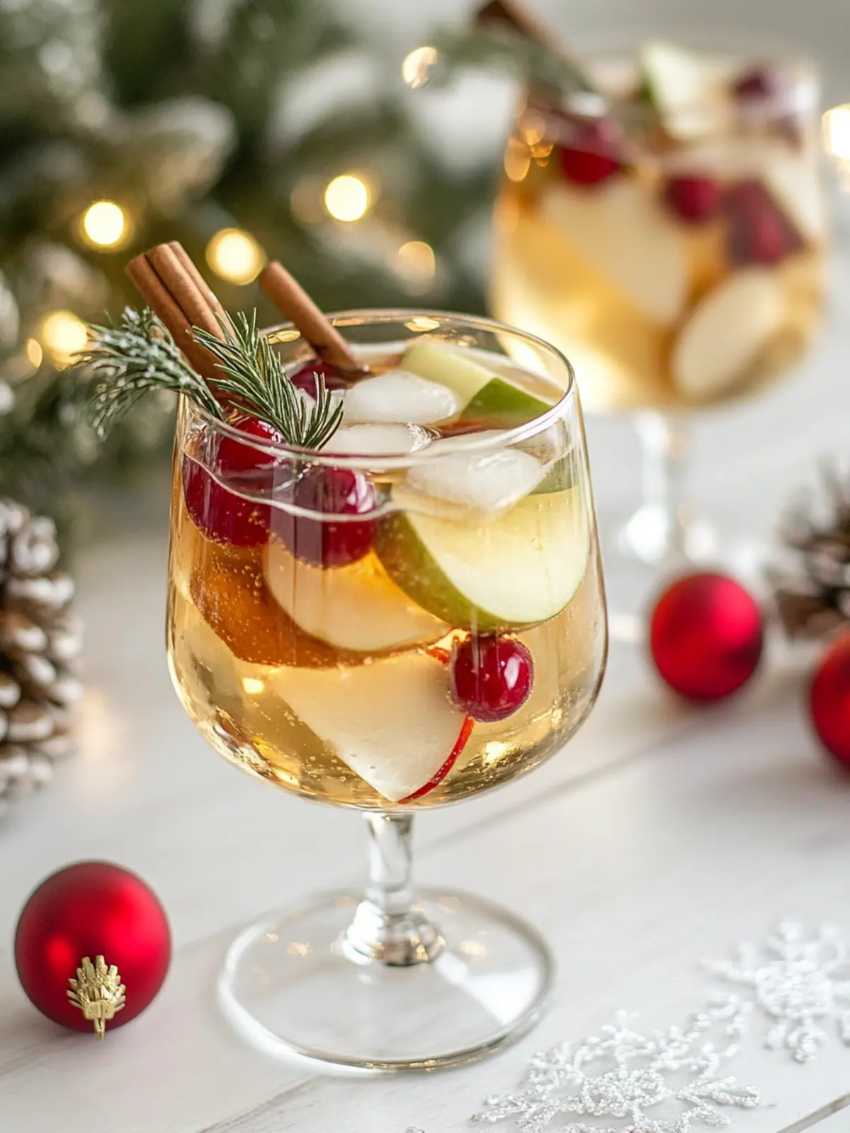 Festive White Christmas Sangria