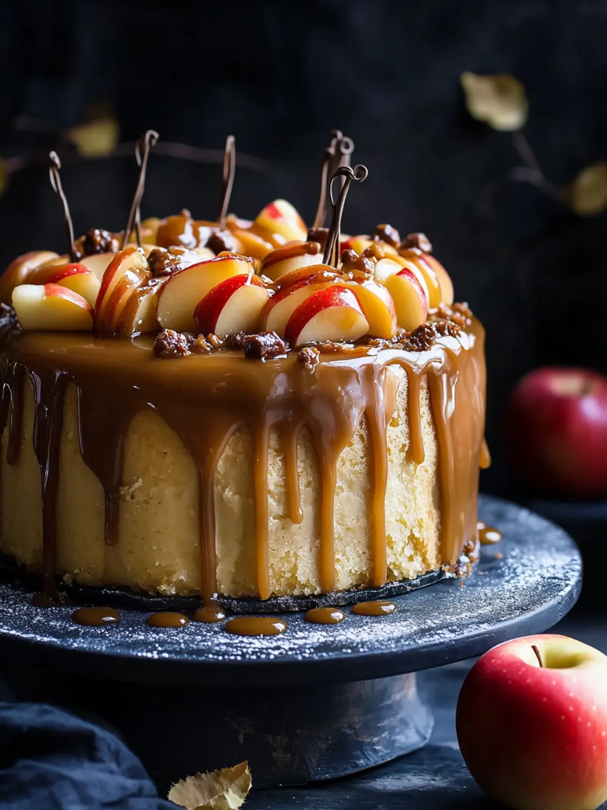 Salted Caramel Apple Snickers Cake That Will Wow Everyone 4 Salted Caramel Apple Snickers Cake