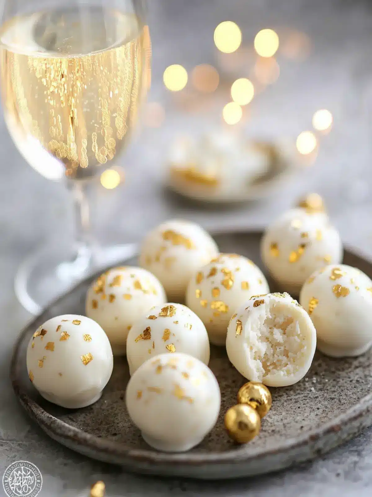 Champagne White Chocolate Truffles for Effortless Elegance 2 Champagne White Chocolate Truffles