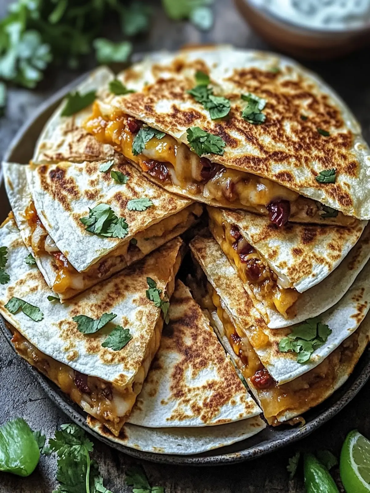 Crispy Hatch Chili Quesadillas