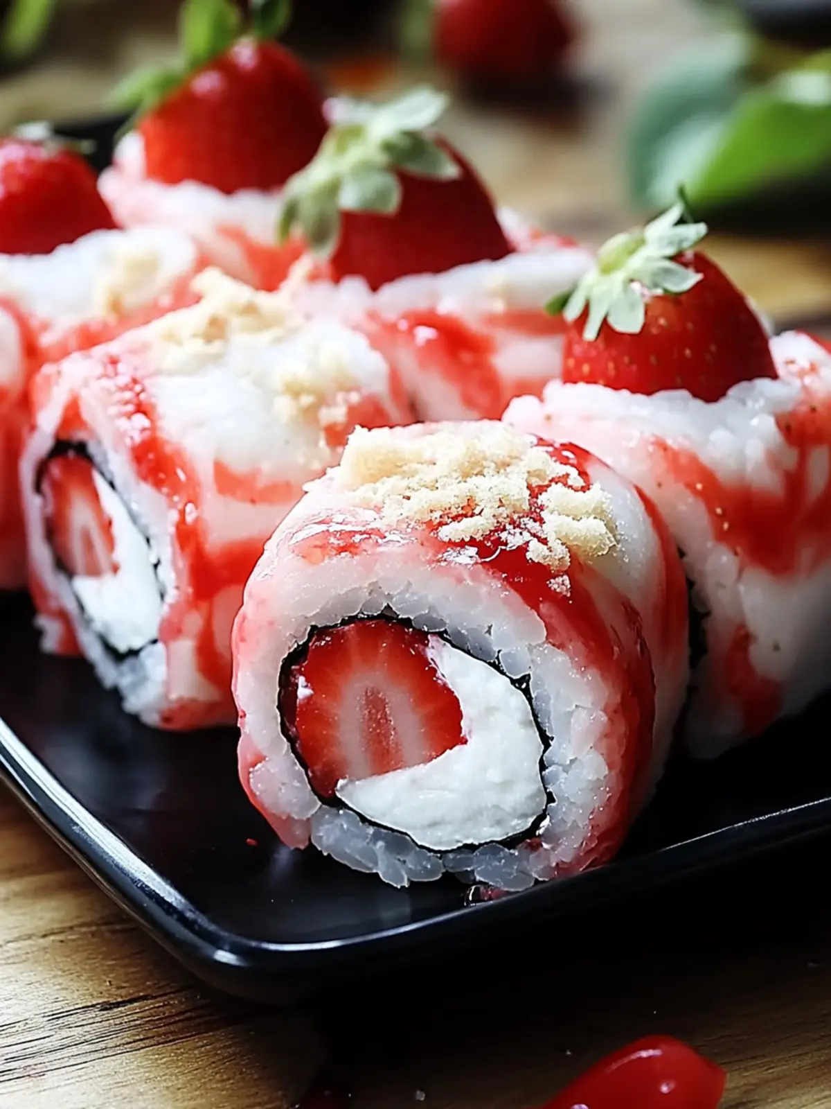 Strawberry Shortcake Sushi Roll