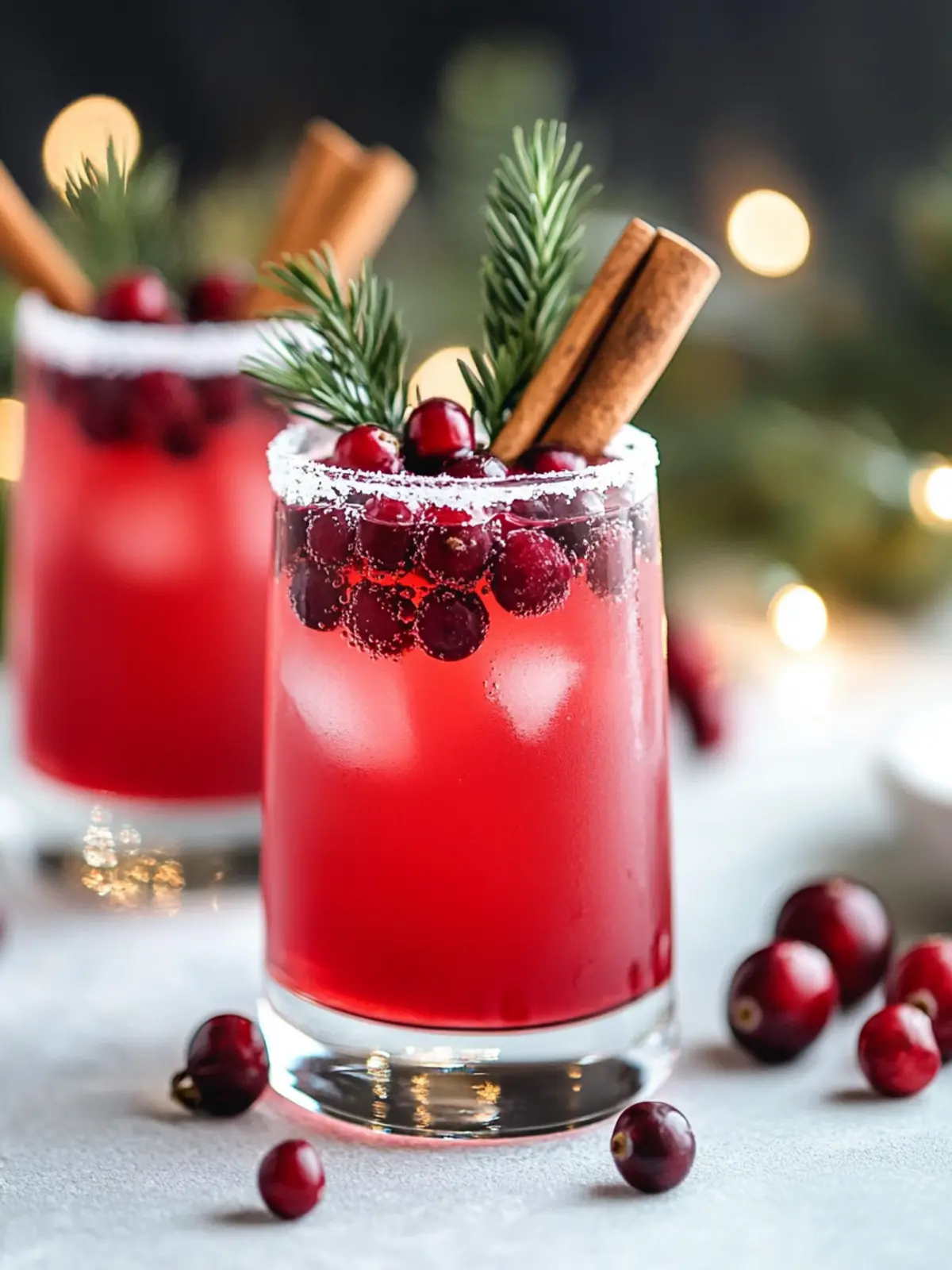 Quick Christmas Cranberry Mocktail