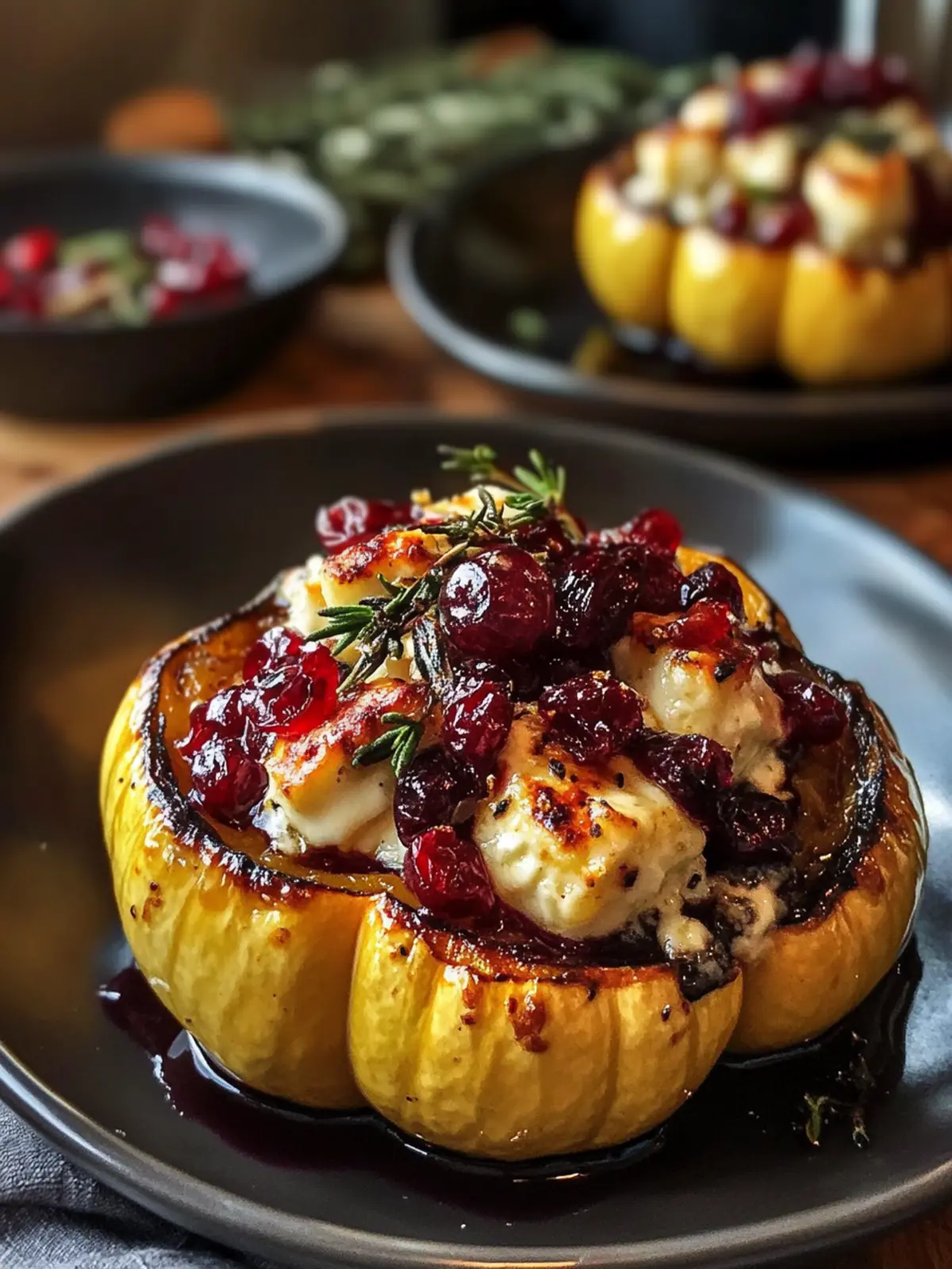 Savory Acorn Squash Recipe with Brie & Cranberry Delight 4 Savory Acorn Squash Recipe with Brie & Cranberry
