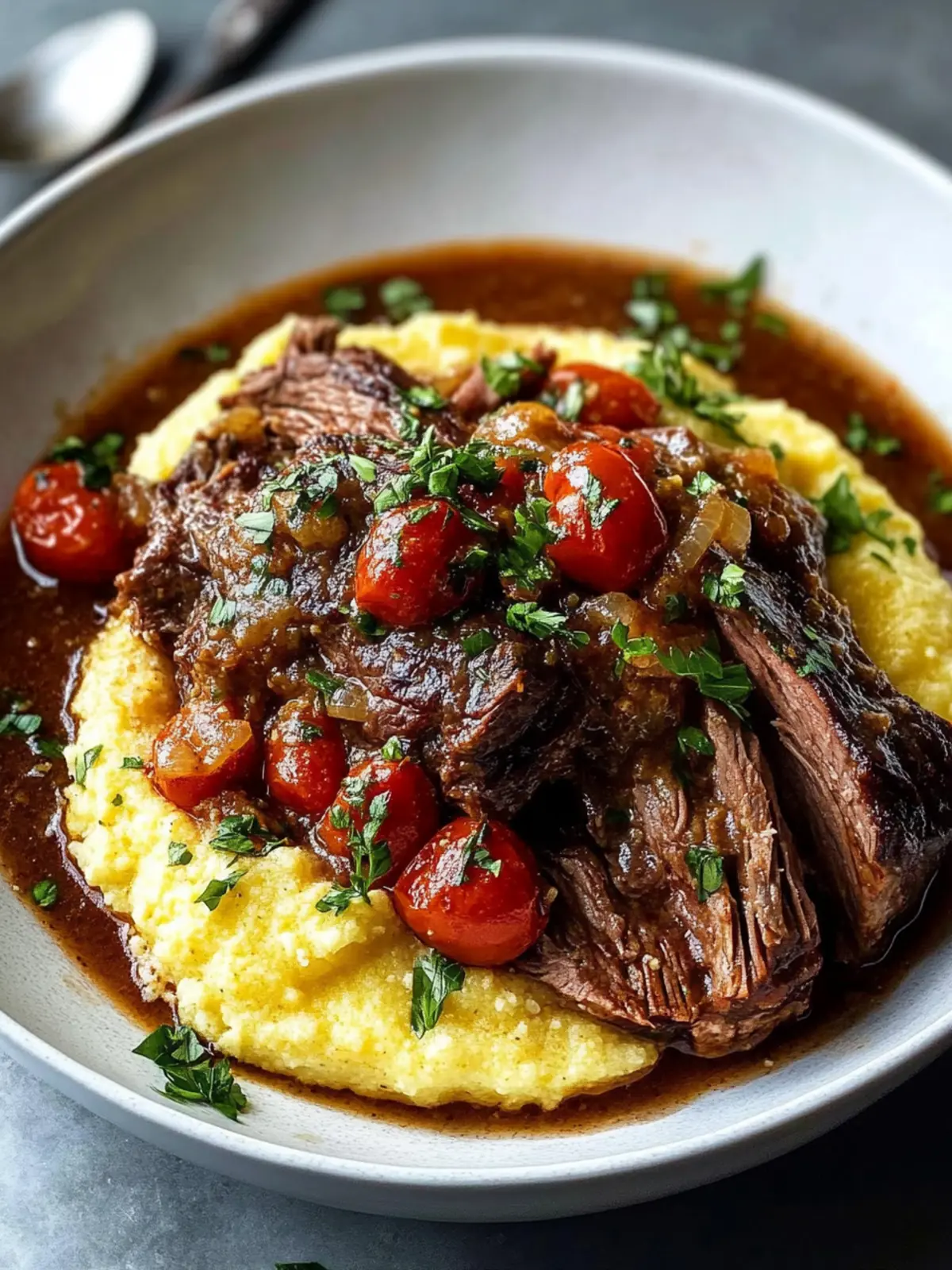 Italian Pot Roast Stracotto with Gorgonzola Polenta Bliss 5 Italian Pot Roast (Stracotto) with Gorgonzola Polenta