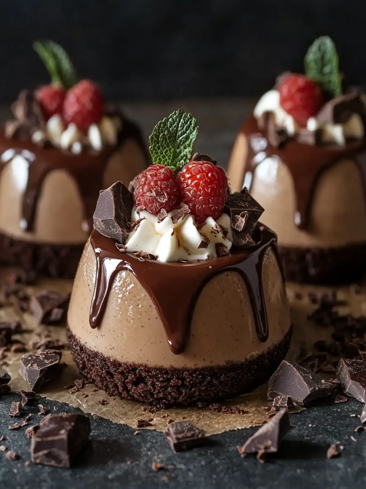 Chocolate Dome Mousse with Ganache