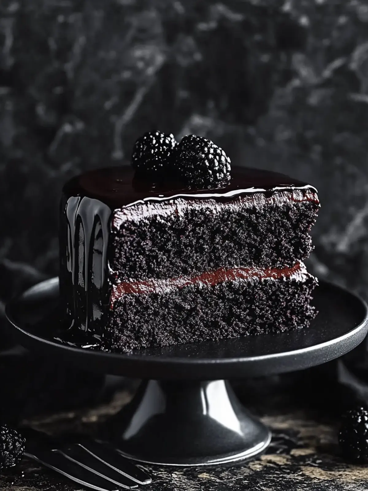 Decadent Black Velvet Halloween Cake for Spooky Celebrations 5 Decadent Black Velvet Halloween Cake for Spooky