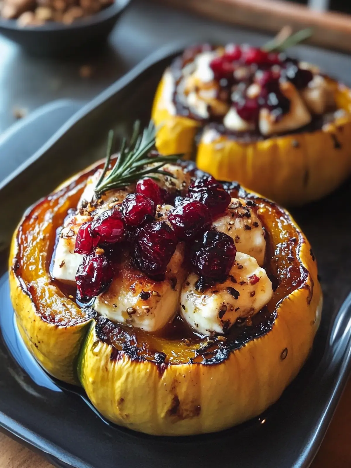 Savory Acorn Squash Recipe with Brie & Cranberry Delight 3 Savory Acorn Squash Recipe with Brie & Cranberry