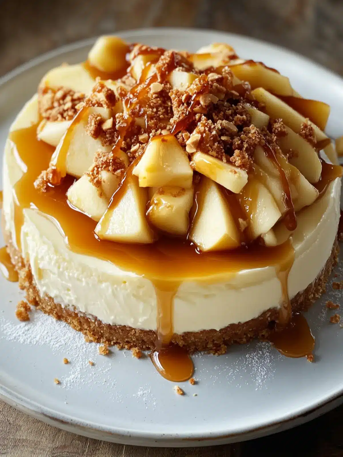 Salted Caramel Apple Pie Cheesecake
