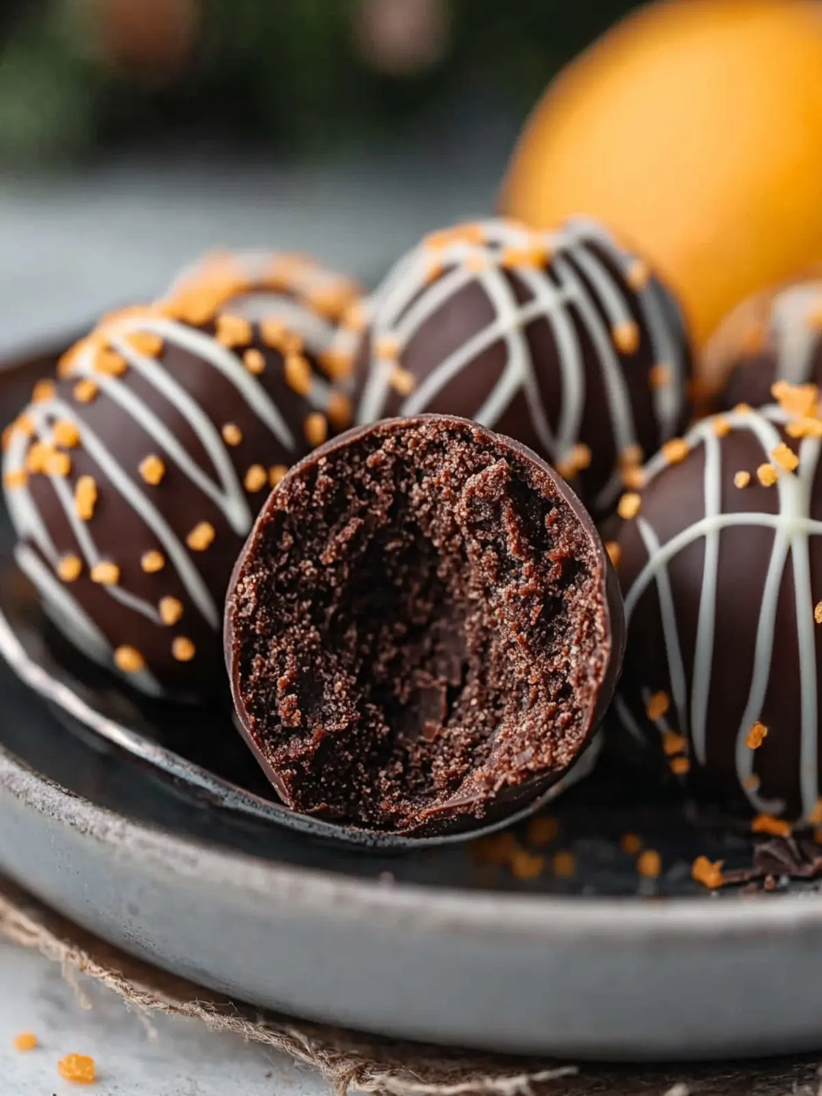 Juicy Orange Chocolate Christmas Truffles