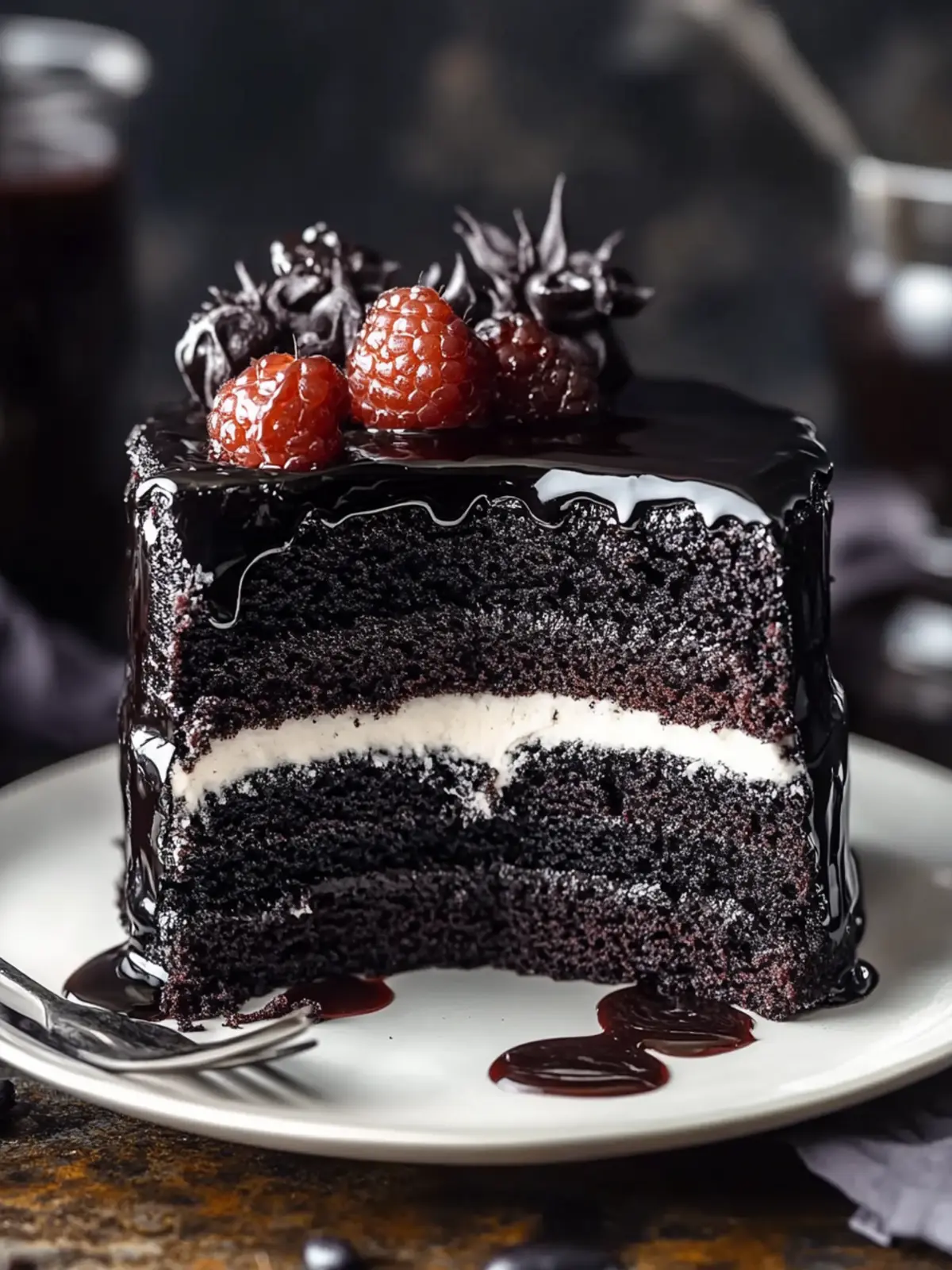 Decadent Black Velvet Halloween Cake for Spooky Celebrations 3 Decadent Black Velvet Halloween Cake for Spooky