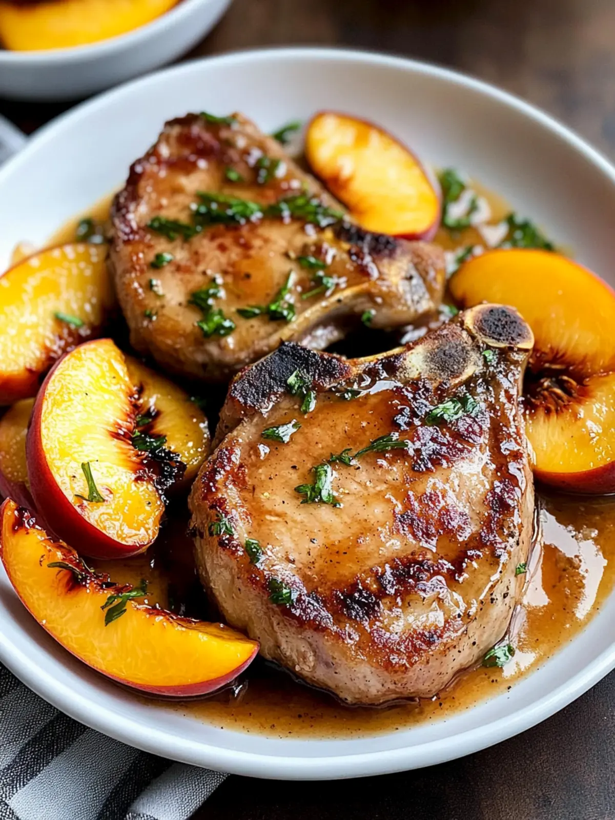 Sweet and Savory Peach Glazed Pork Chops You'll Love 4 Peach Glazed Pork Chops
