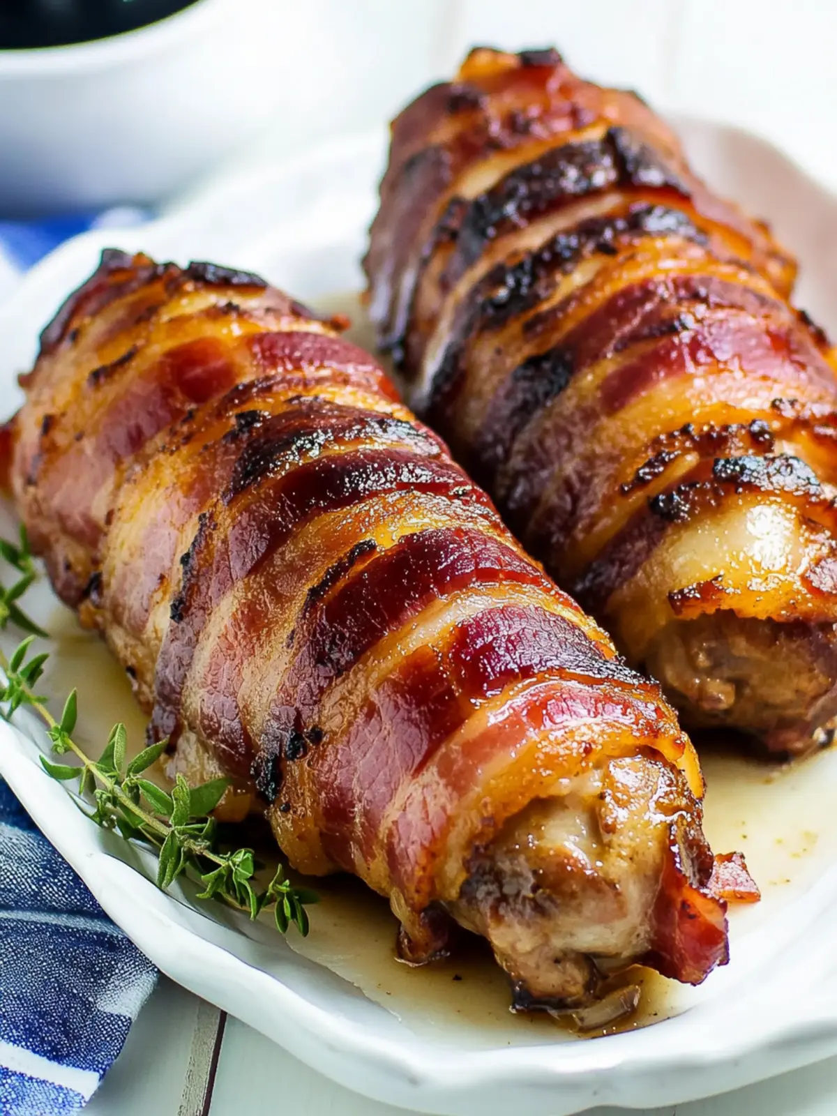 Brown Sugar Bacon Wrapped Pork Tenderloin