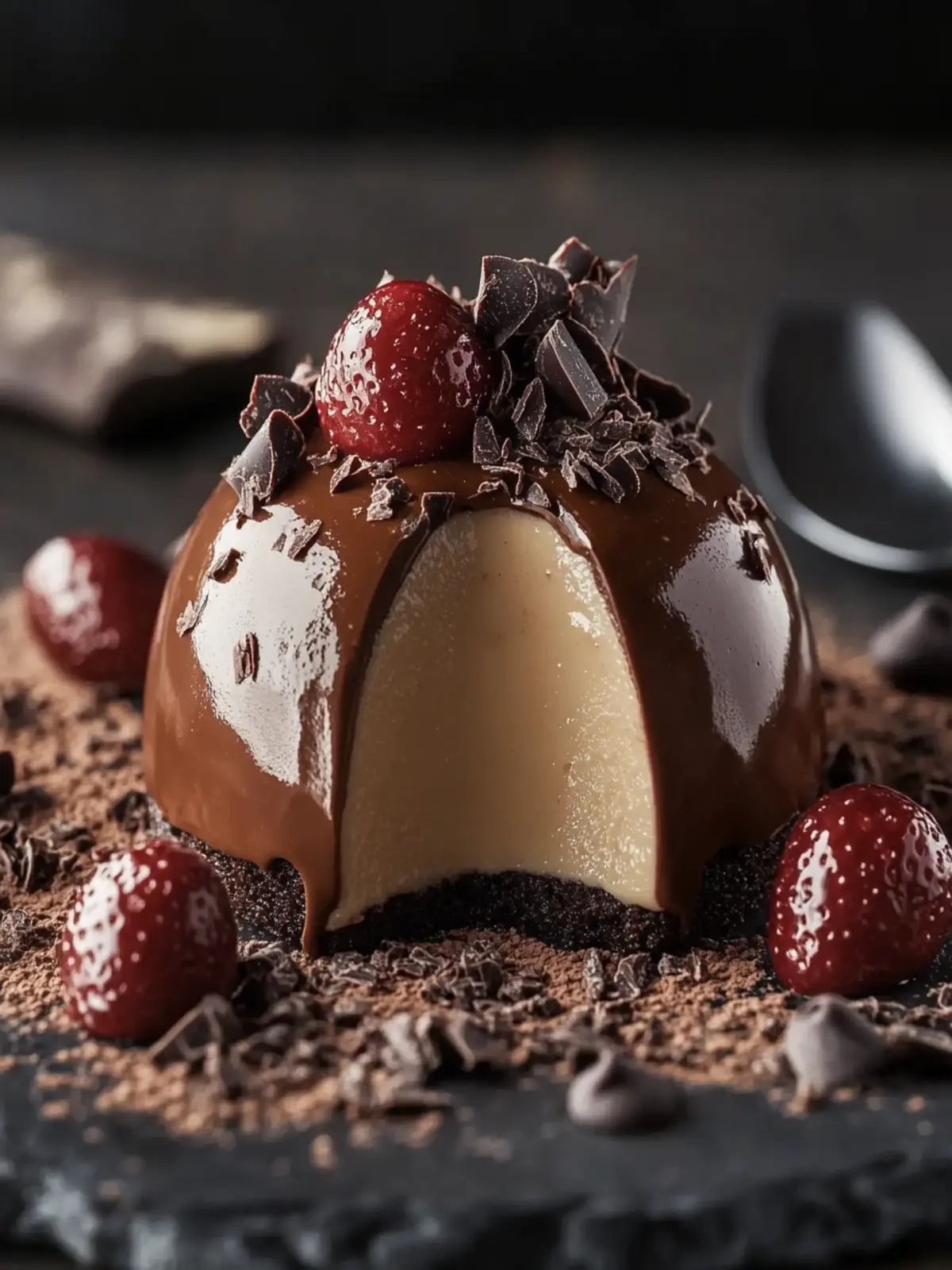 Chocolate Dome Mousse with Ganache