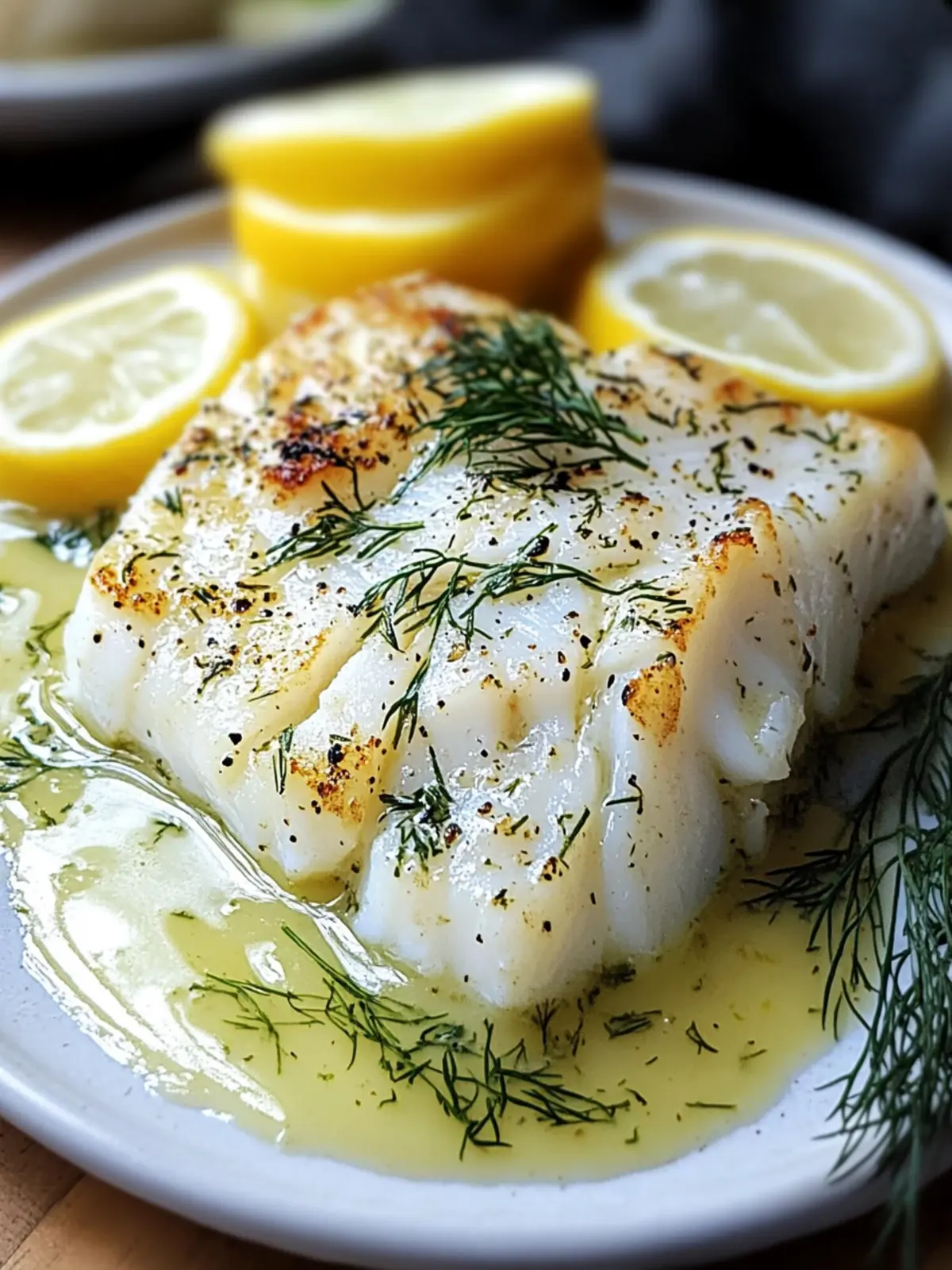 Delicious Baked Cod with Lemon Dill Sauce