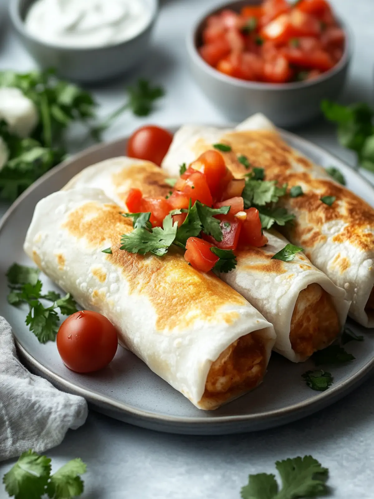 Crispy Chimichangas with Chicken for a Flavor Party 5 Chimichangas with Chicken