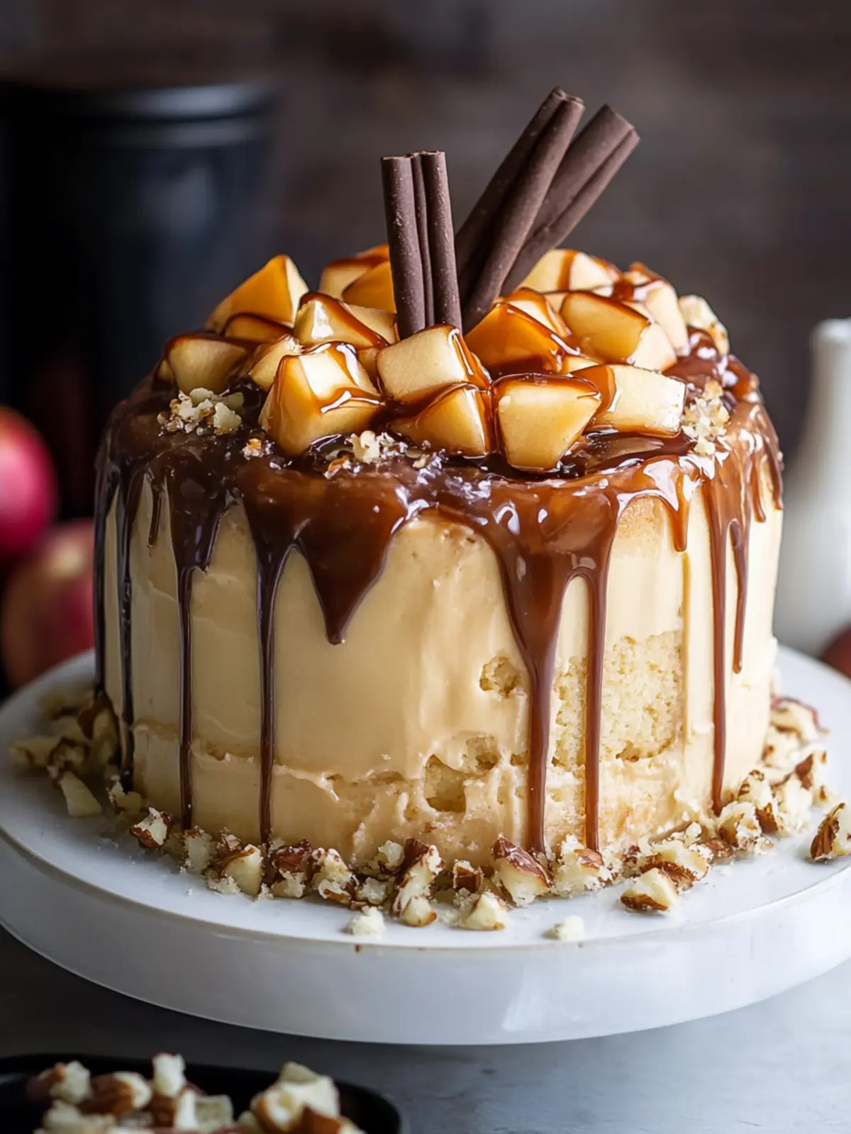 Salted Caramel Apple Snickers Cake That Will Wow Everyone 2 Salted Caramel Apple Snickers Cake