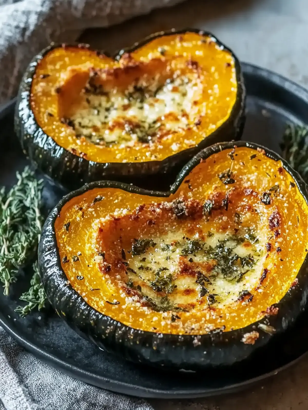 Parmesan Herb Roasted Acorn Squash: A Comforting Delight 2 Parmesan Herb Roasted Acorn Squash