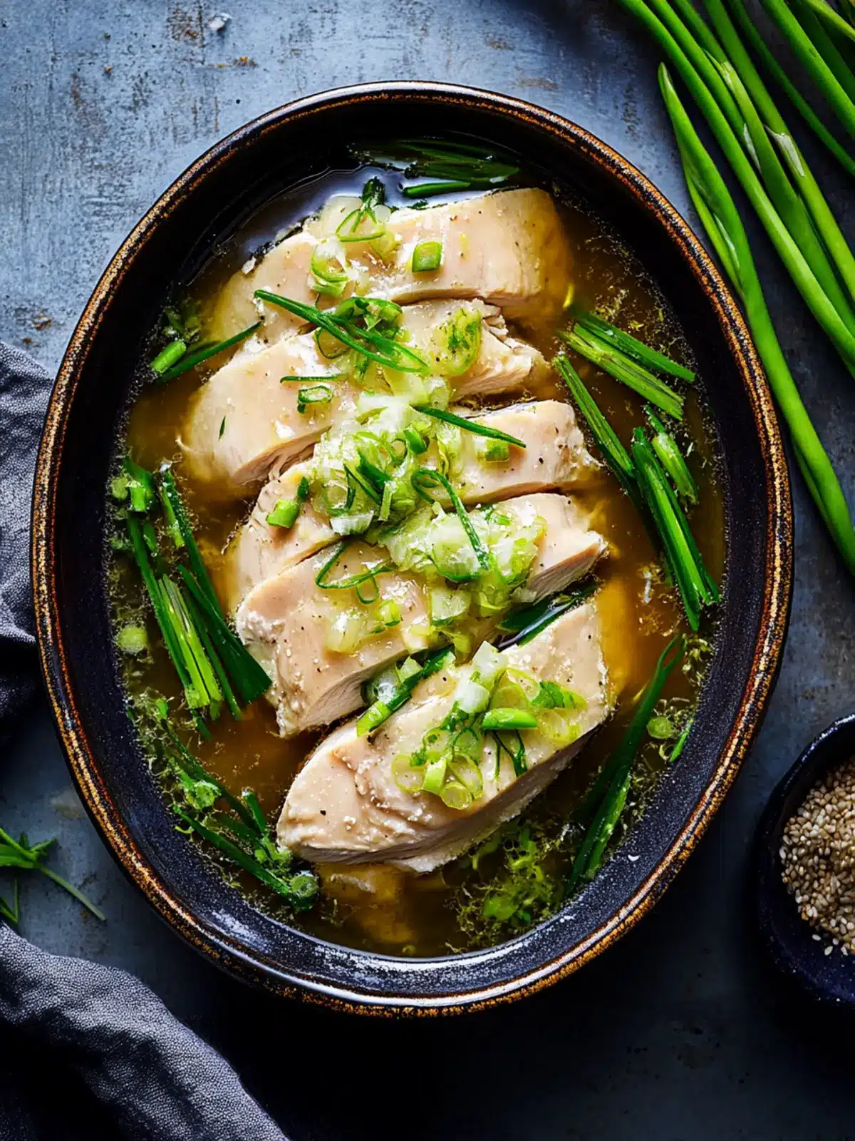Ginger Scallion Poached Chicken