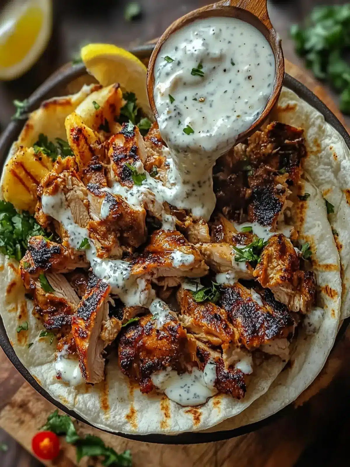 Savory Chicken Shawarma with Garlic Sauce Recipe Made Easy 5 Chicken Shawarma with Garlic Sauce Recipe