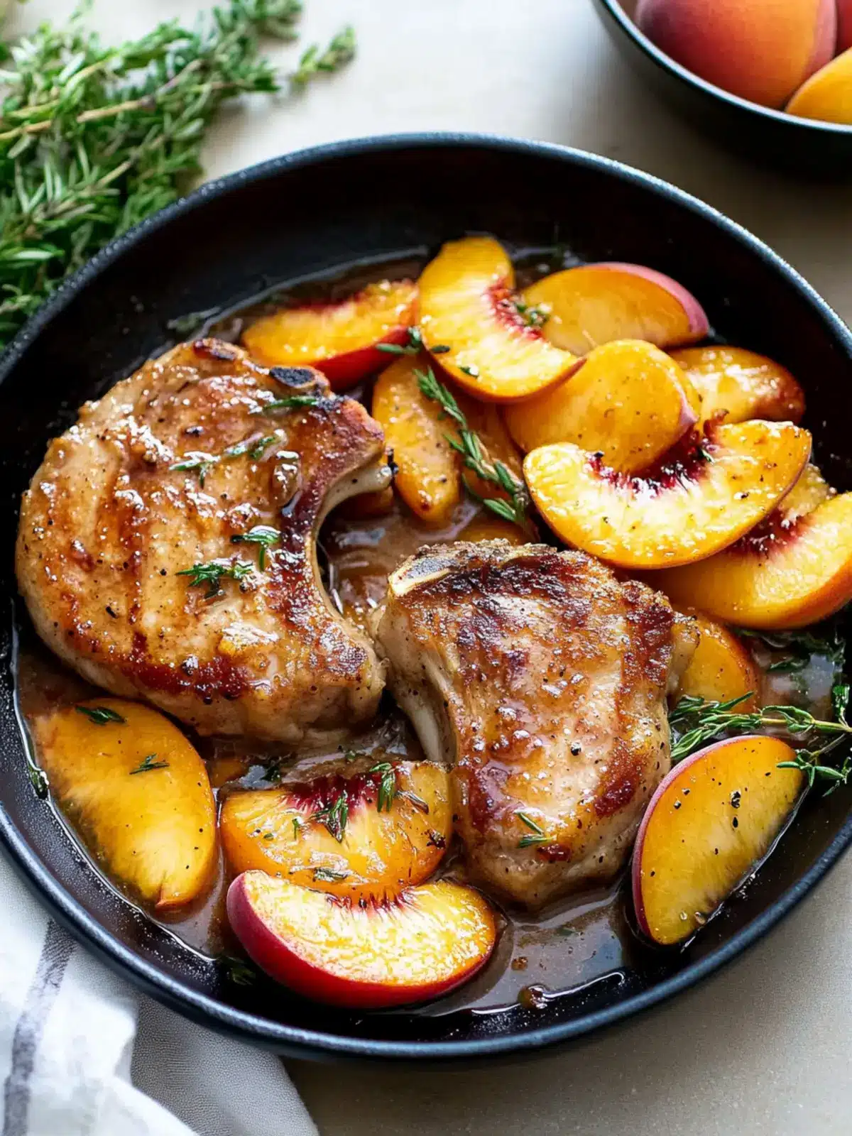 Peach Glazed Pork Chops