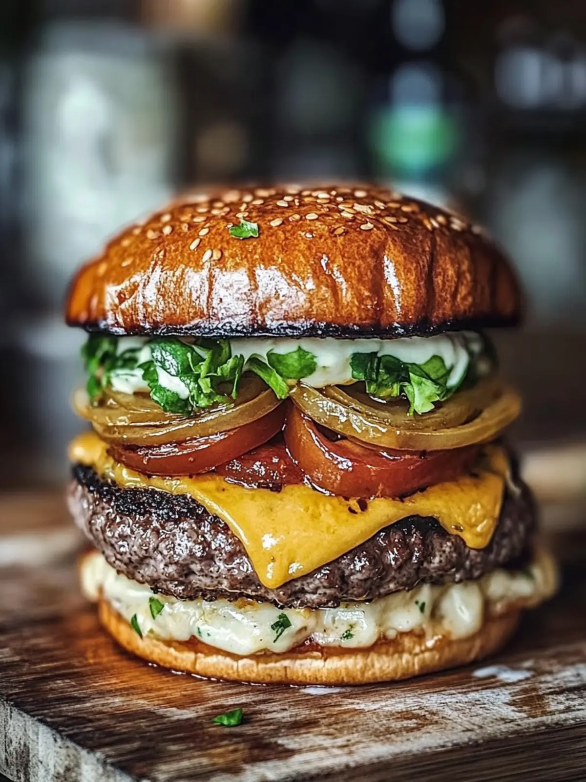 Savory Flying Dutchman Burger with Sweet Onion Buns 3 Flying Dutchman Burger