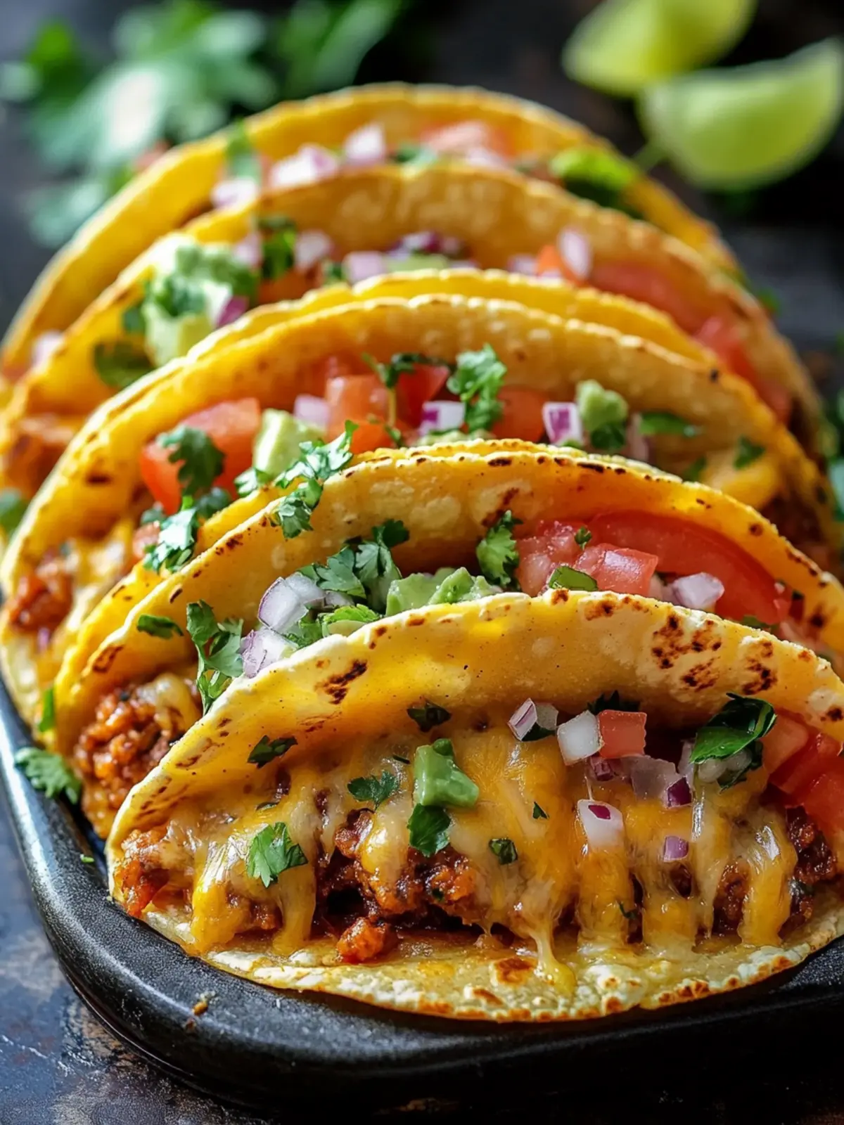 Oven-Baked Cheesy Tacos (Crispy & Loaded)