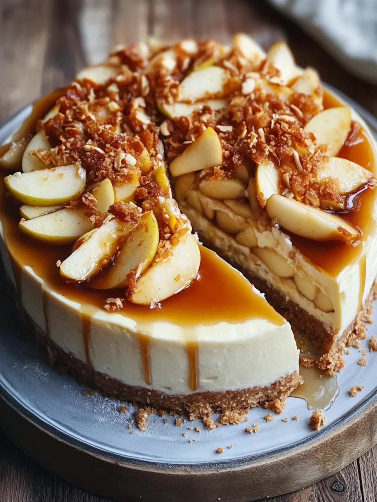 Salted Caramel Apple Pie Cheesecake