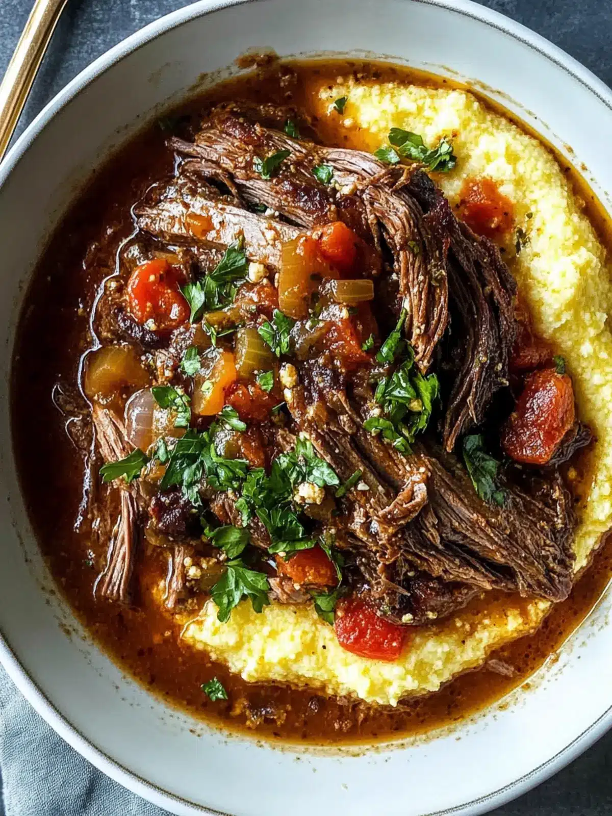 Italian Pot Roast Stracotto with Gorgonzola Polenta Bliss 3 Italian Pot Roast (Stracotto) with Gorgonzola Polenta