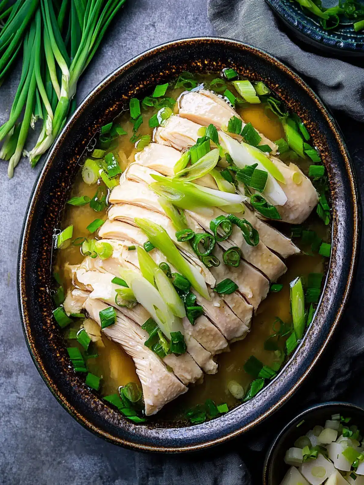 Ginger Scallion Poached Chicken