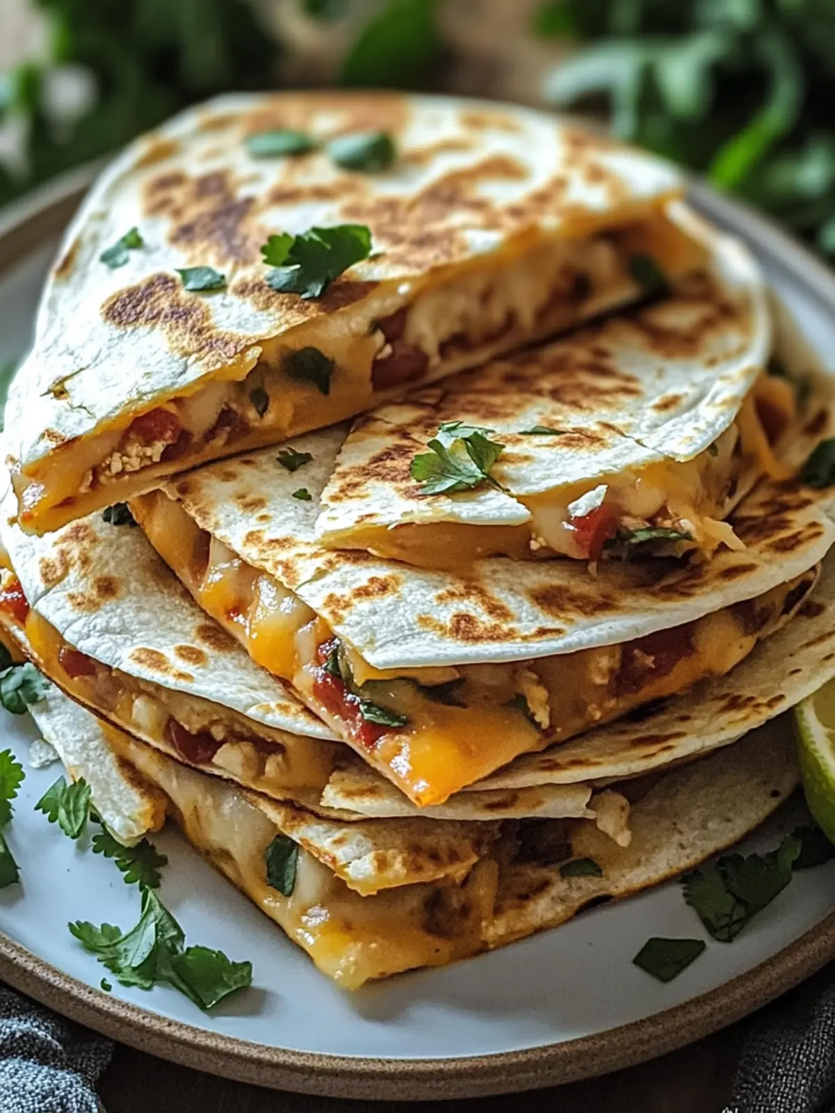 Crispy Hatch Chili Quesadillas