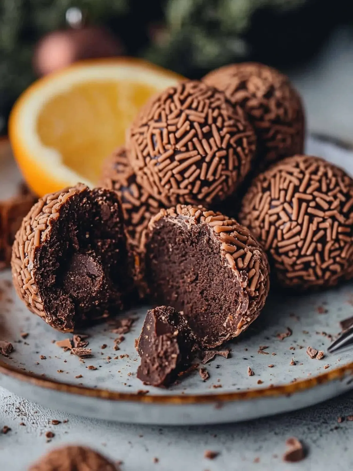 Juicy Orange Chocolate Christmas Truffles