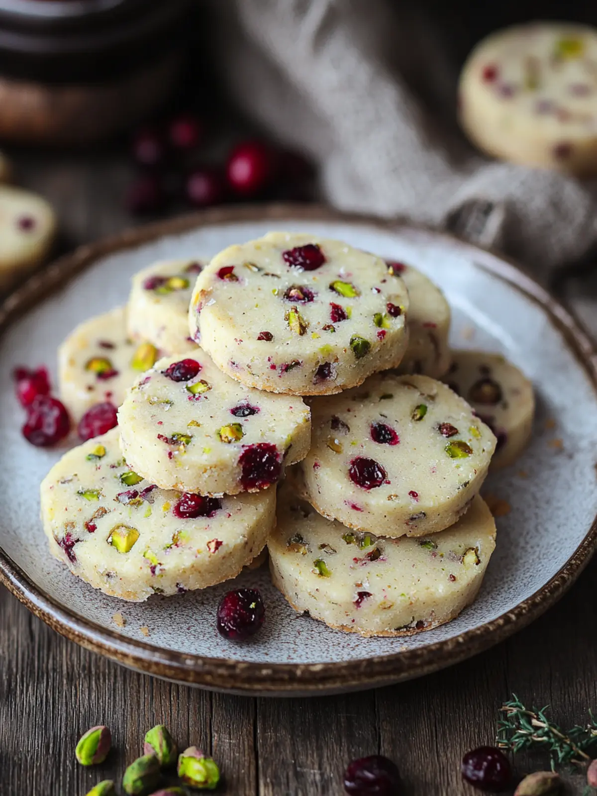 Cranberry Pistachio Shortbread