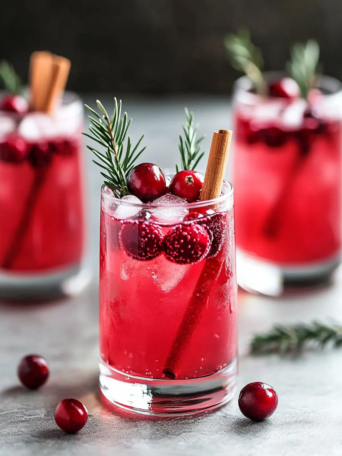 Quick Christmas Cranberry Mocktail