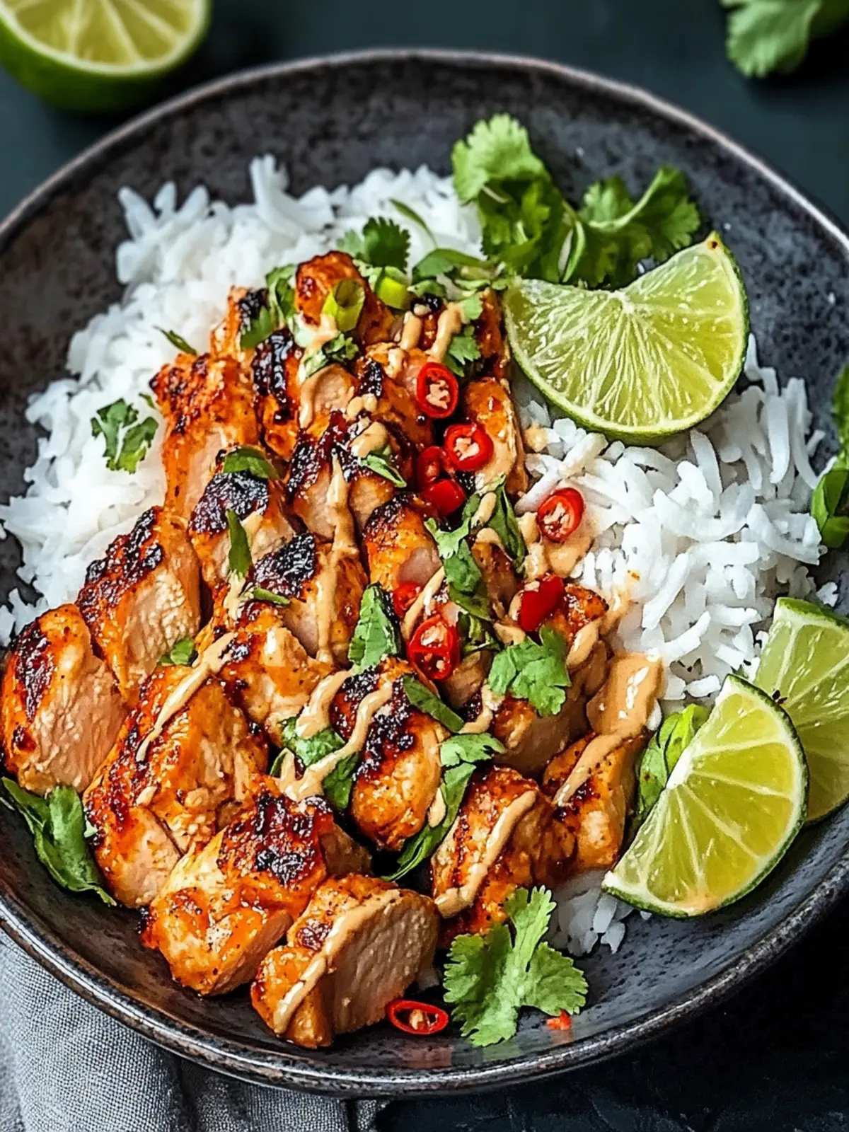Sweet Chili Chicken Coconut Lime Drizzle