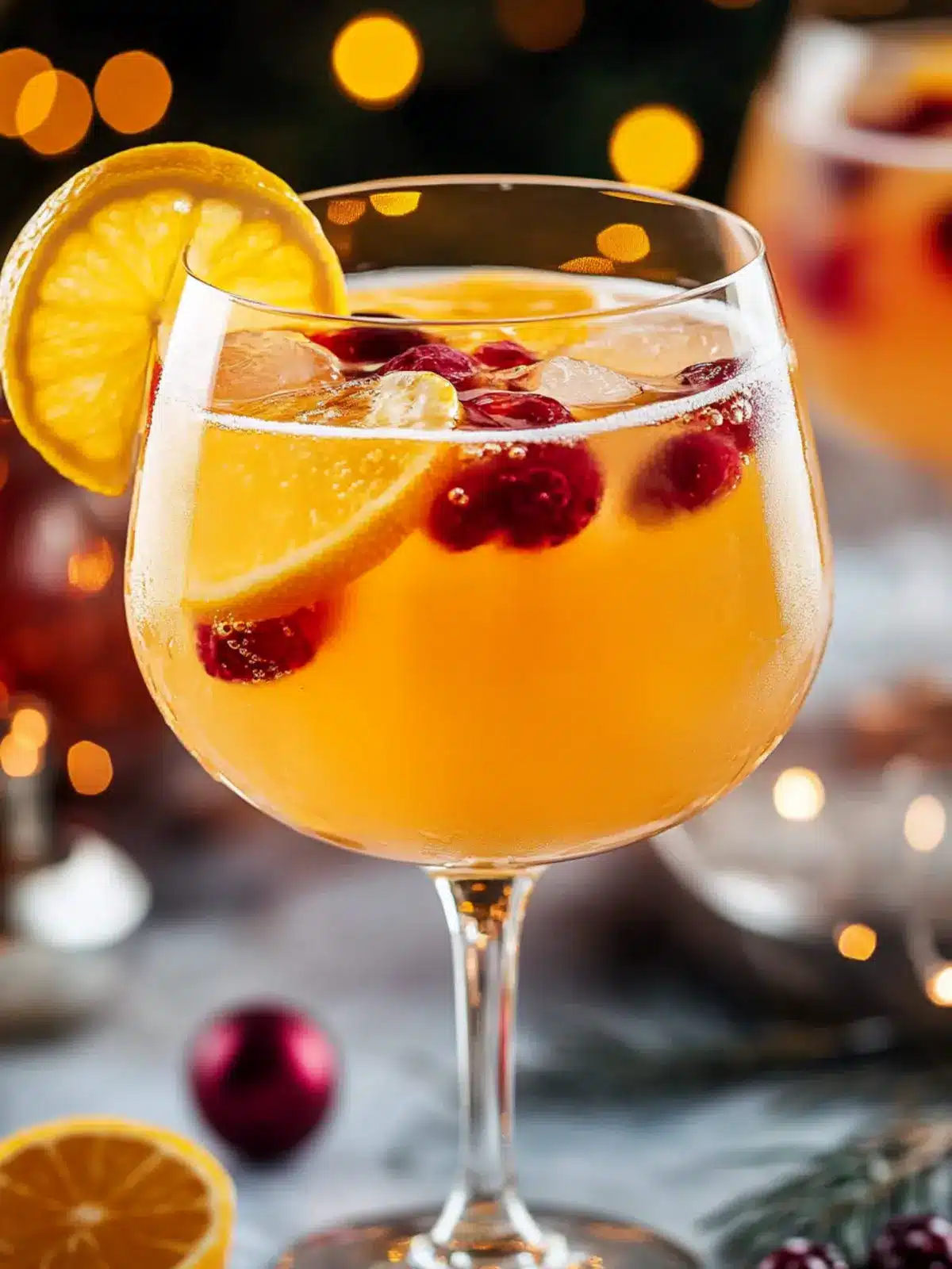 Festive Prosecco Punch Cocktail