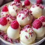 White Chocolate Raspberry Cheesecake Balls