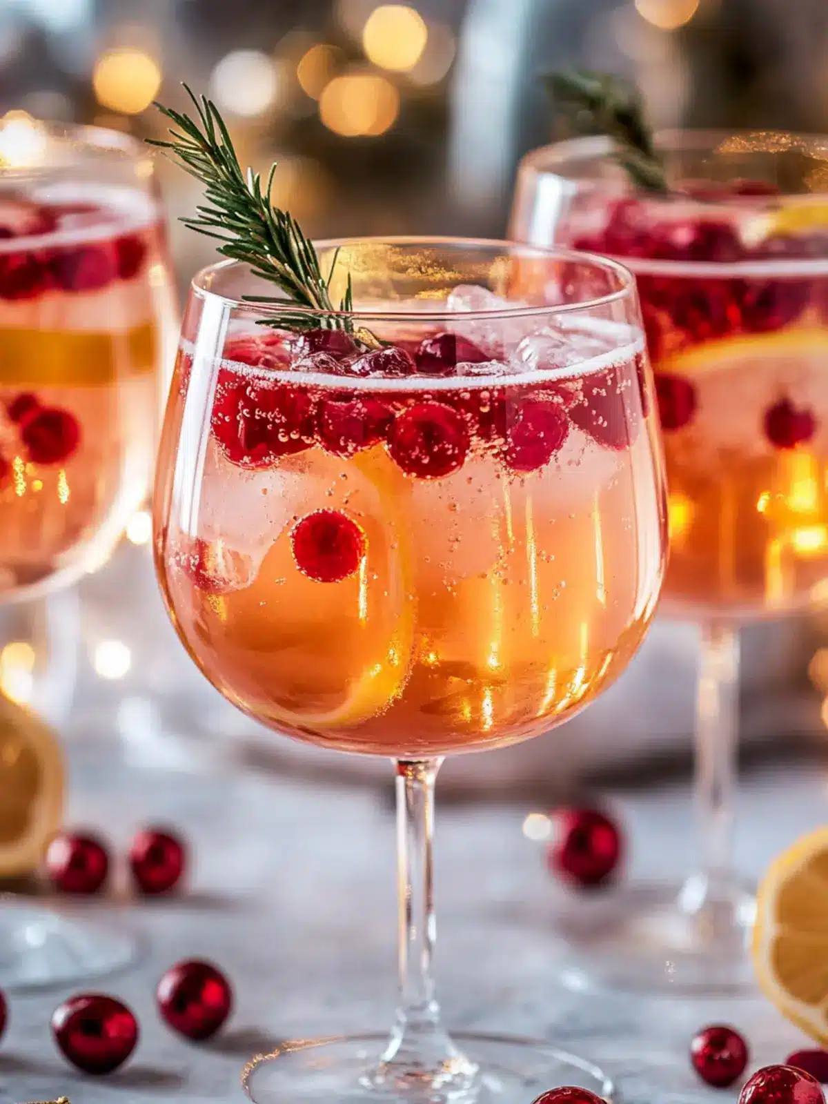 Festive Prosecco Punch Cocktail
