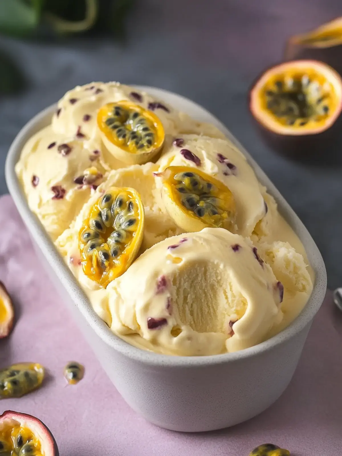 Passion Fruit Ice Cream