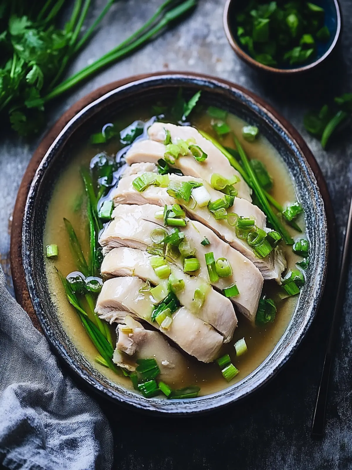 Ginger Scallion Poached Chicken