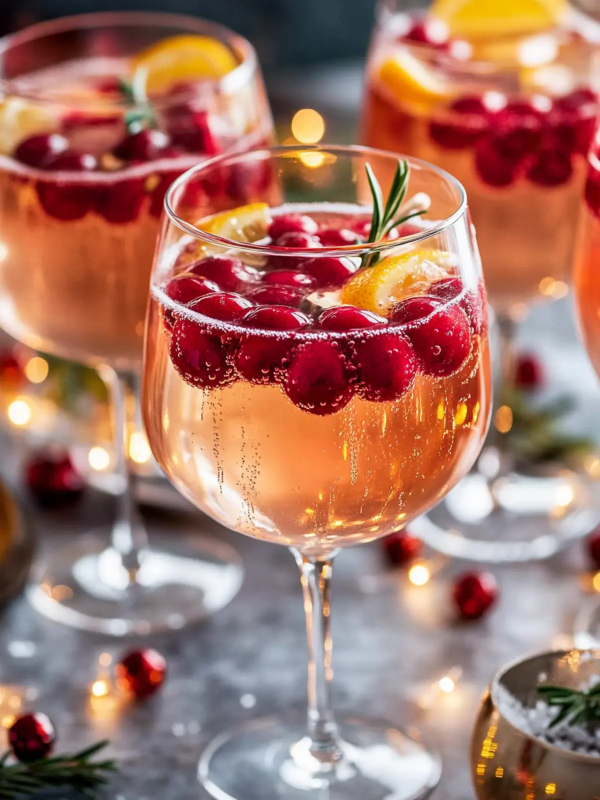 Festive Prosecco Punch Cocktail