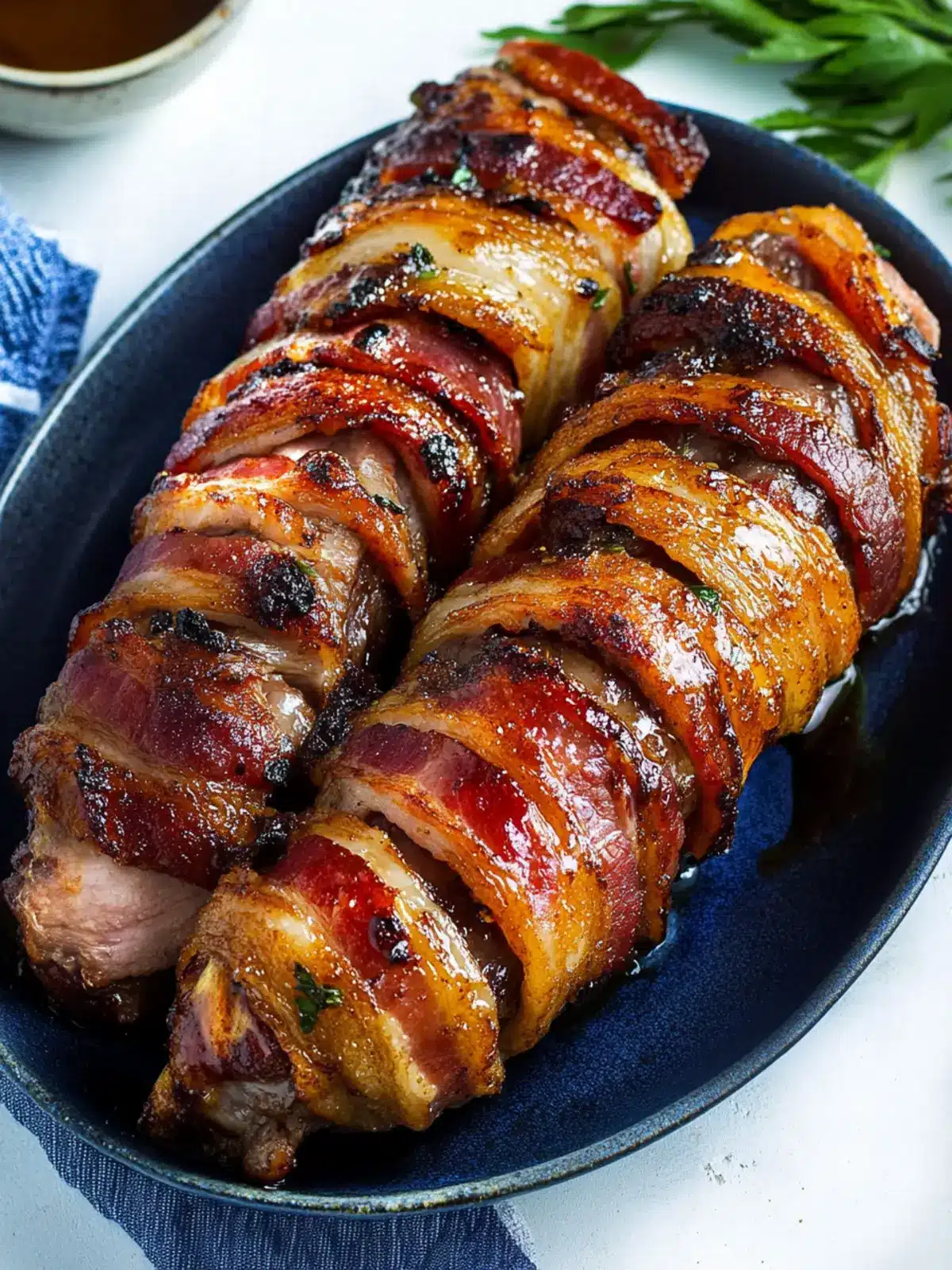 Brown Sugar Bacon Wrapped Pork Tenderloin