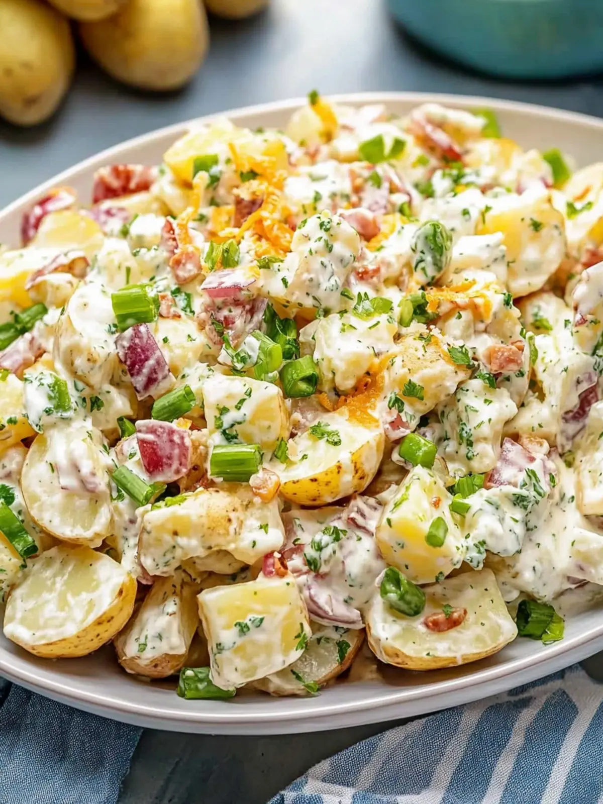Loaded Potato Salad: Creamy Bliss with a Crunchy Twist 3 Loaded Potato Salad