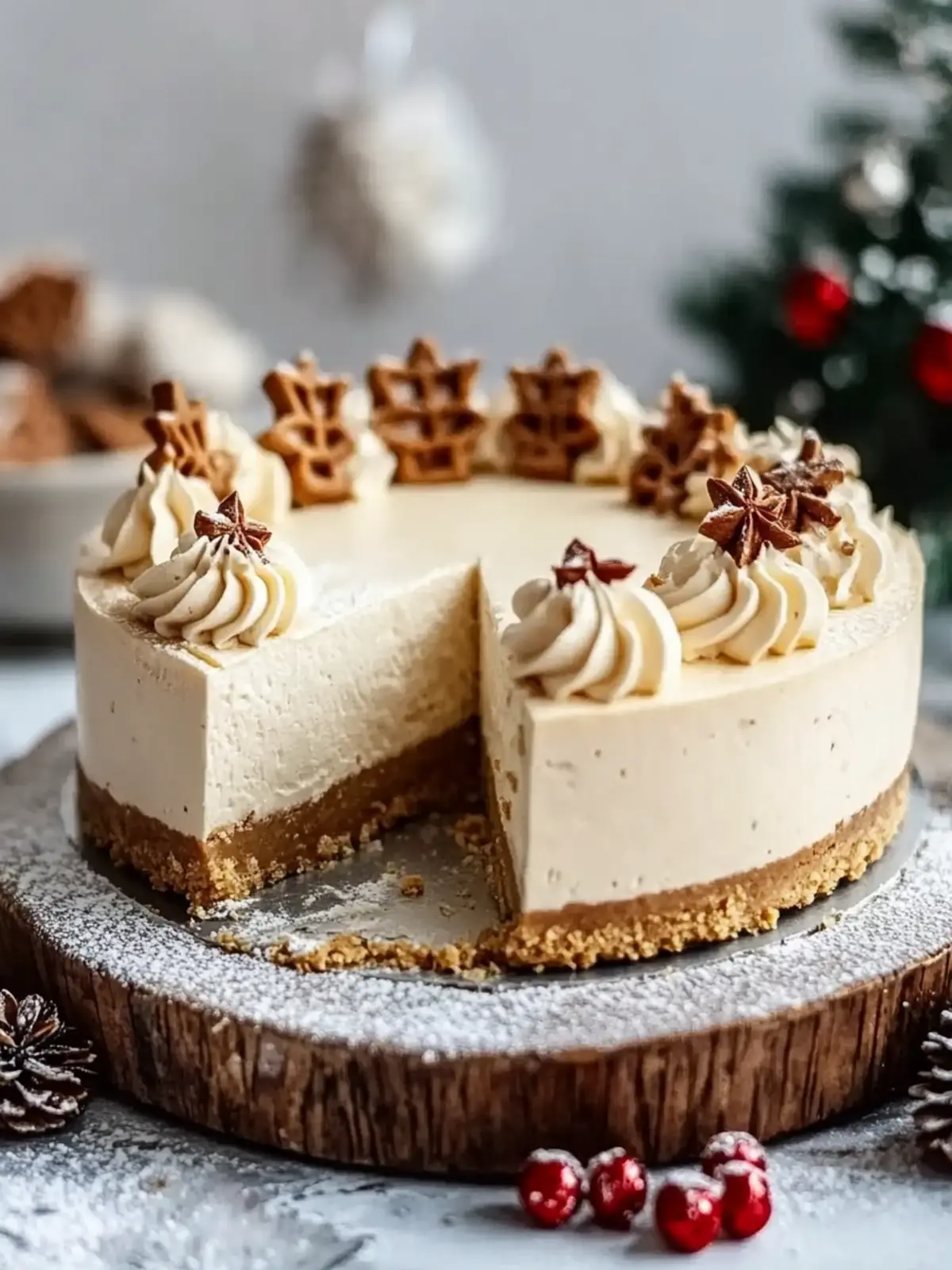 Easy Creamy Gingerbread Cheesecake