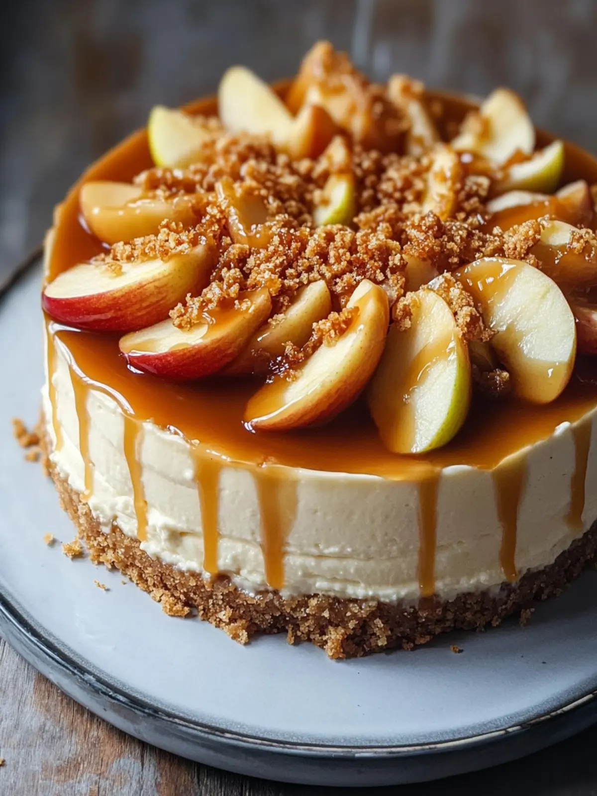 Salted Caramel Apple Pie Cheesecake