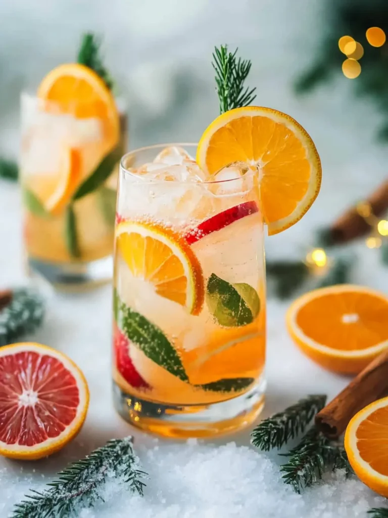 Winter Citrus Spritz Mocktail