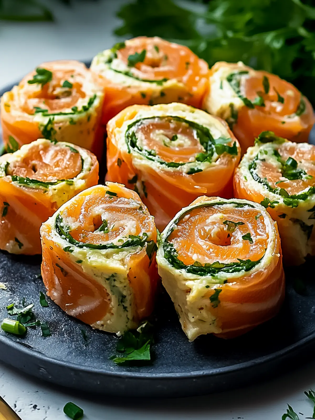 Stuffed Salmon Pinwheels