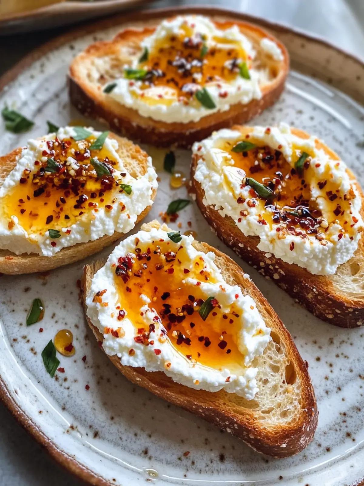 Sweet and Spicy Whipped Feta Crostini with Hot Honey Bliss 2 Sweet and Spicy Whipped Feta Crostini with Hot Honey