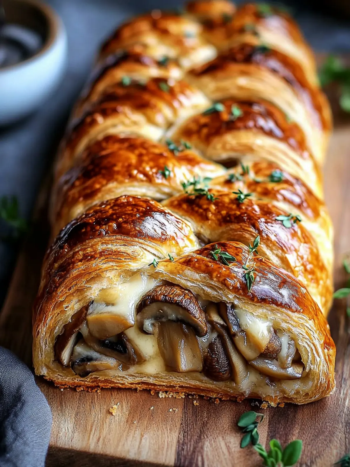 Mushroom Gruyère Puff Braid: A Showstopper for Any Gathering 4 Mushroom Gruyère Puff Braid